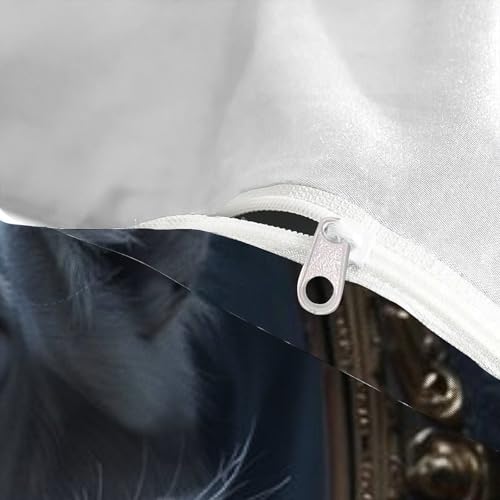 Housse de couette animaux imprimé 3D en microfibre résistante pour lit double enfants - 5
