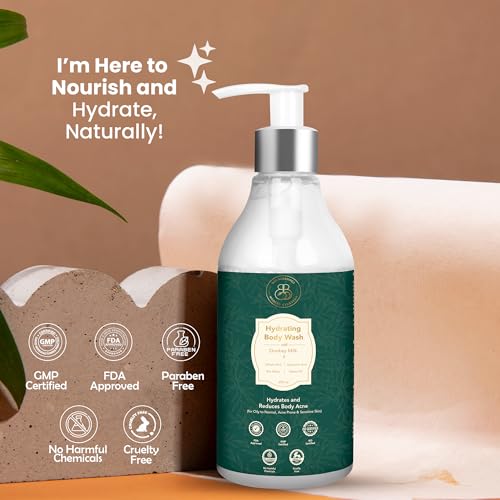 Image of Donkey Milk & 2% Salicylic Acid Hydrating Body Wash for Women & Men | For Body Acne, Rough & Bumpy skin, Deeply Cleanses | With 2% Salicylic Acid, Hyaluronic Acid, Rice Water, Vitamin B5 - 250ml