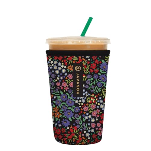 Sok It JavaSok Iced Coffee & Cold Soda Insulated Neoprene Cup Sleeve (Picnic Basket, Medium: 22-28oz)