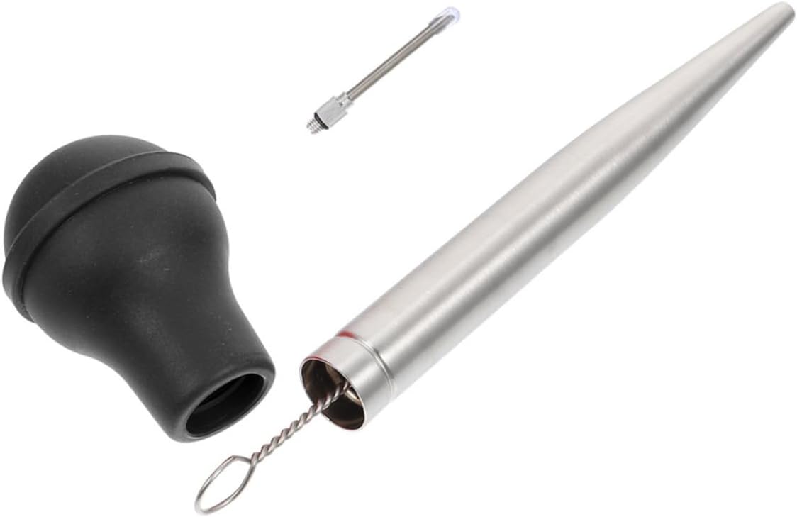 Silicone Turkey Seasoning Injector Food-grade Stainless Steel Baster with Precision Needle for Juicy Meat and Poultry Bbq Grilling and Roasting at Home Restaurants