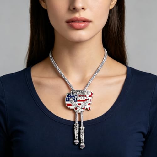 Image of GelConnie Bolo Ties for Men Women Western Cowboy Tie Mens Western Necklace Leather Necktie Gold Bolero Tie Cowboy Necklace