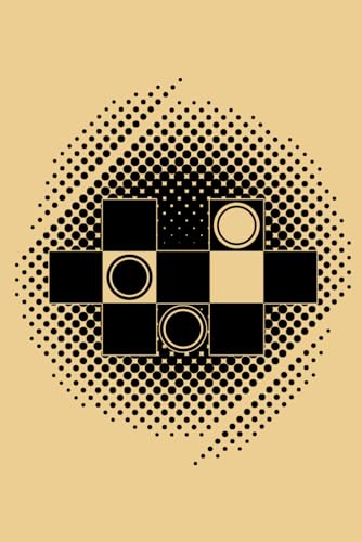 CHECKERS HALFTONE EFFECT: journal, lined, 120 pages, 6x9 inches, matte finish cover, notebook, diary gift, no bleed