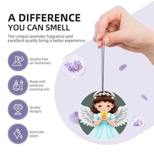 Hojas aromáticas para auto con diseño de ángel miniatura 5
