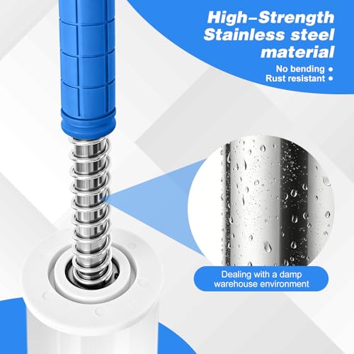 Image of Heavy Duty 48 inch Stretch Film Dispenser Pole Holder for Pallet Wrapping-2PCS | Fits 12 inch-24 inch Stretch Wrap Dispenser Rolls,Industrial Grade Heavy Duty Build, 48 inch Extra Long Handle, 2 inch-3 inch Core Compatible