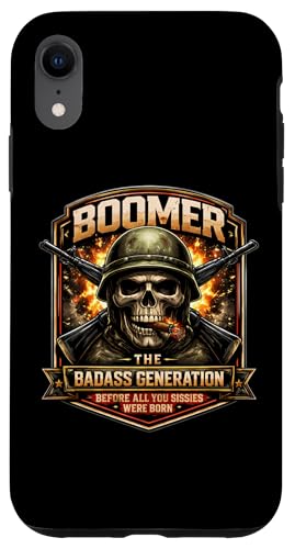 �u�[�}�[�W�F�l���[�V����Badass Before You Sissies Were Born Skull �X�}�z�P�[�X iPhone XR �p