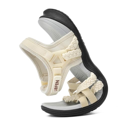 Image of UBFEN Womens Hiking Sandals Outdoor Comfortable Sport | Lightweight, Water Sandals, Adjustable Straps, Arch Support, Ideal for All-Day Wear, Beach, Vacation, Camping, Walking