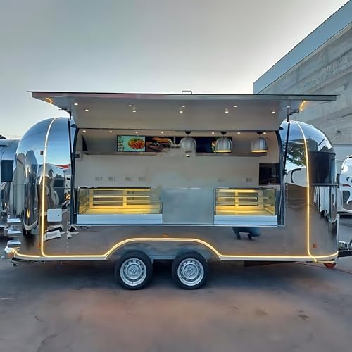 Airstream Food Trailer Camp Trailer Selling Fast Food Activity with Full Kitchen Equipment