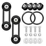 Bumper Trunk Quick Release Kit, Quick Release Front Rear Bumper Fasteners Fender Holders with Stainless Steel Screws Kit for Car Bumper, 4 Quick Release Tabs with 2 O-Rings (Black)
