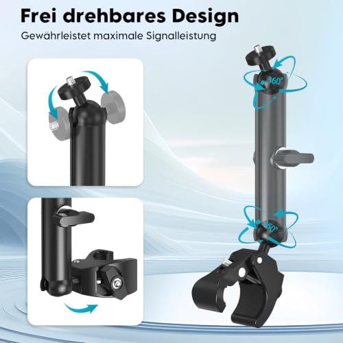 Image of XLTTYWL Tripod & Pole Clamp Mount for Starlink Mini & Mini X | Fits Starlink Mini & Mini X, 1 /4 inch & 3 /8 inch Threads, 0.6 inch-1.57 inch Pole Clamp, CNC Aluminum, Tool-Free Setup For RV & Yacht