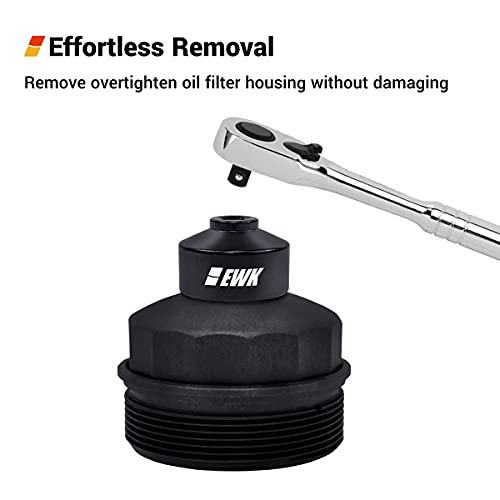 Ewk 36Mm Low Profile Oil Filter Socket, Fuel Filter Cap Removal Tool For Ford, Vw, Audi, Bmw #TOP3