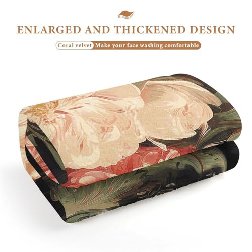 Serviette de bain absorbante séchage rapide à fleurs rose