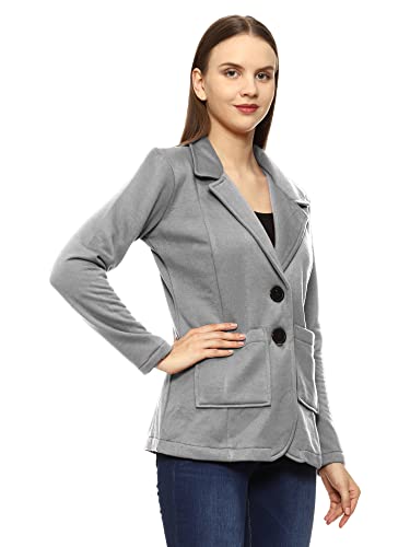 Image of ROARERS WOMEN REGULAR LENGTH POLY FLEECE SOLID COAT