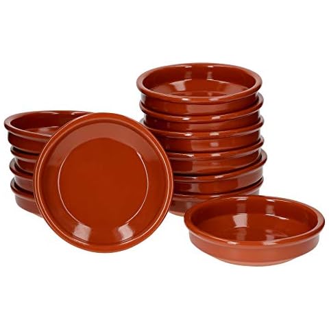MamboCat Cazuela Schale Tonware I 12er Set I Ø 16 cm I Größe M I Mediterran I Glasiert I Unikat Handarbeit I Antike/Vintage I Mittelalter I Wikinger Cover