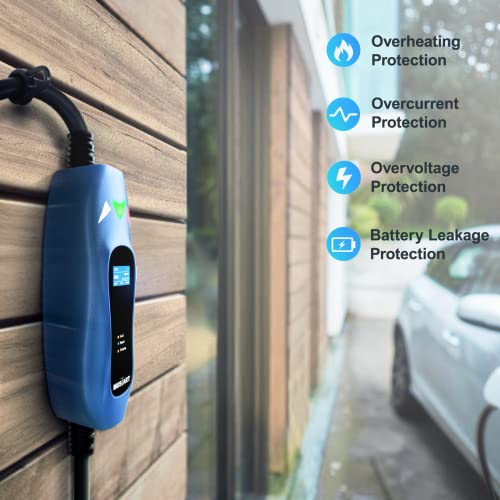 Mustart Level 2 Portable Ev Charger (40 Amp, 240 Volt, 25Ft Cable), Electric Vehicle Charger Plug-In Ev Charging Station With Nema 14-50P #TOP4