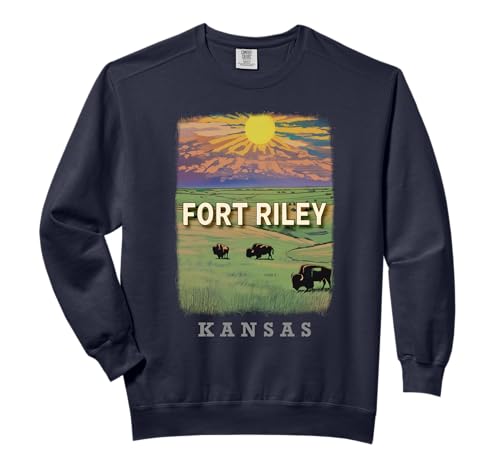 Fort Riley Kansas KS Natural Beauty SD583 Comfort Colors Adult Sweatshirt