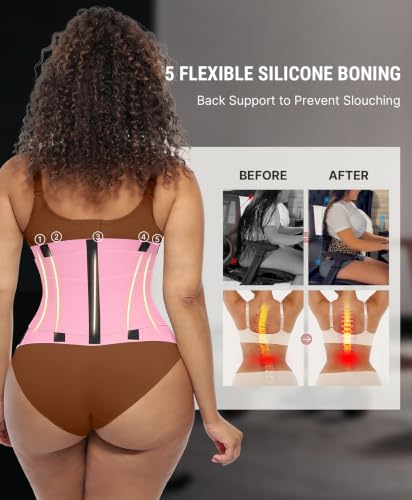 Image of FeelinGirl Waist Trainer Belt Cincher Trimmer Tummy Control Body Shaper