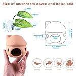 Betta Fish Tank Accessories,Pleco Caves for Aquarium,Fish Aquarium Decoration,Smalland Shrimp Breeding Cave Don't Contain Paint,Natural Ceramics Mushroom House - Image 4