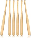 Marsui 9 Pcs Mini Baseball Bat 18 Inch Unfinished Wooden Small Unpainted Baseball Bats Craft for DIY Painting Sports Games Party Favors Craft