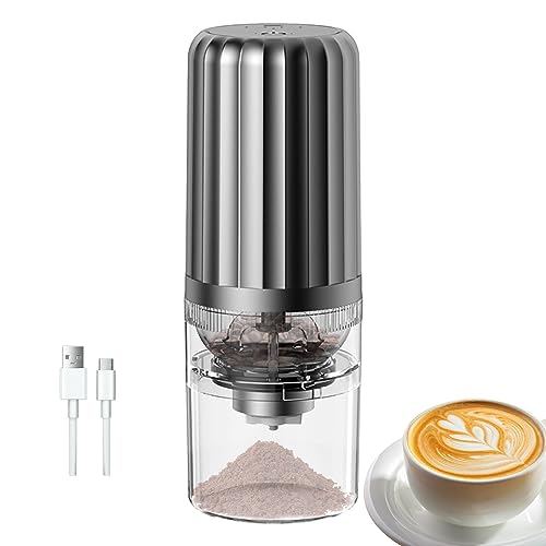 Molinillo de café eléctrico con ajuste de molienda, molinillo de café de acero inoxidable cepillado, molinillo eléctrico con grosor ajustable para el hogar, cocina, cafeterías