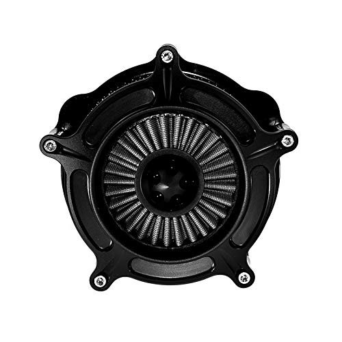 Yhmtivtu Motorcycle Turbine Spike Air Cleaner Air Intake Filter System Kit Fit For Harley Sportster 2004-Later Gray Filter Element #TOP1