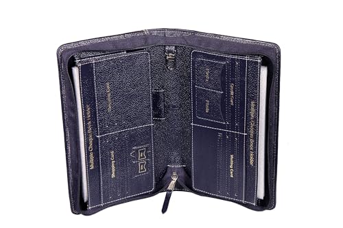 Image of Sukeshcraft Multiple Cheque Book Holder | Original Leather Holds Upto 8 Cheque Books (Leather, Blue)
