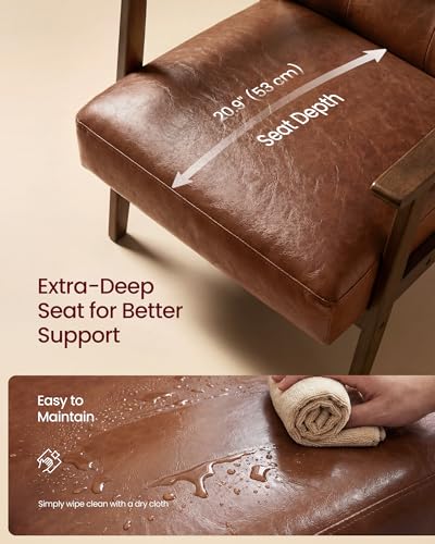 VASAGLE PU Leather Button Tufted Chair