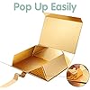 Amazon.com: HAPPY POTATO Large Christmas Gold Gift Box with Lid and ...