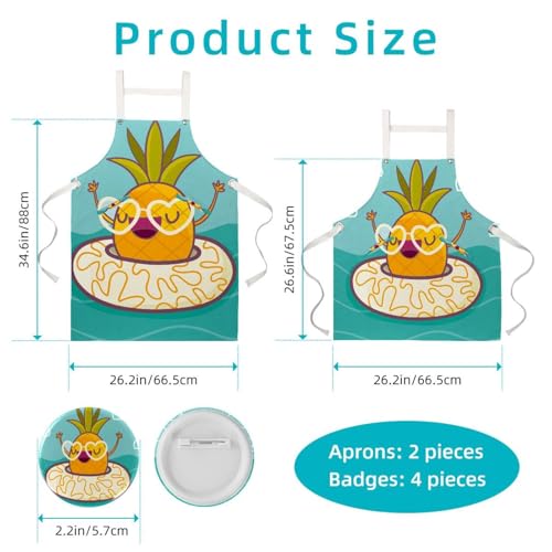 Tablier de serveuse lot de 2 ajustables pour restaurant et bistrot - 2