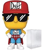 The Simpsons - Figura de vinilo de Duffman Funko Pop! (con funda protectora de caja emergente compat...