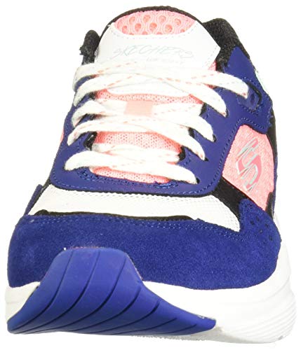 Skechers Skechers Women's Meridian-CHARTED Trainers, Blue (Navy & Black Leather/White, Pink & Turquoise Mesh/Trim Nvmt), 6 (39 EU)
