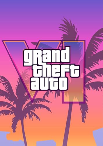 Frenchiart Poster Métallique GTA 6 GTA VI v2 – Grand Theft Auto – 30 x 42 cm – Avec Aimant...