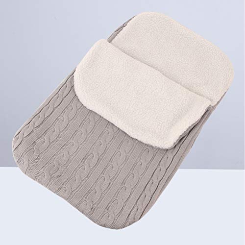 TOYANDONA 1 saco de dormir quente respirável tricô grosso saco de dormir Fleabag para bebês recém-na