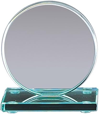 SHOP AWARDS AND GIFTS Personalized Round Jade Glass Award Trophy, Work Achievement, Customizable Corporate Gifts, 8 Inch