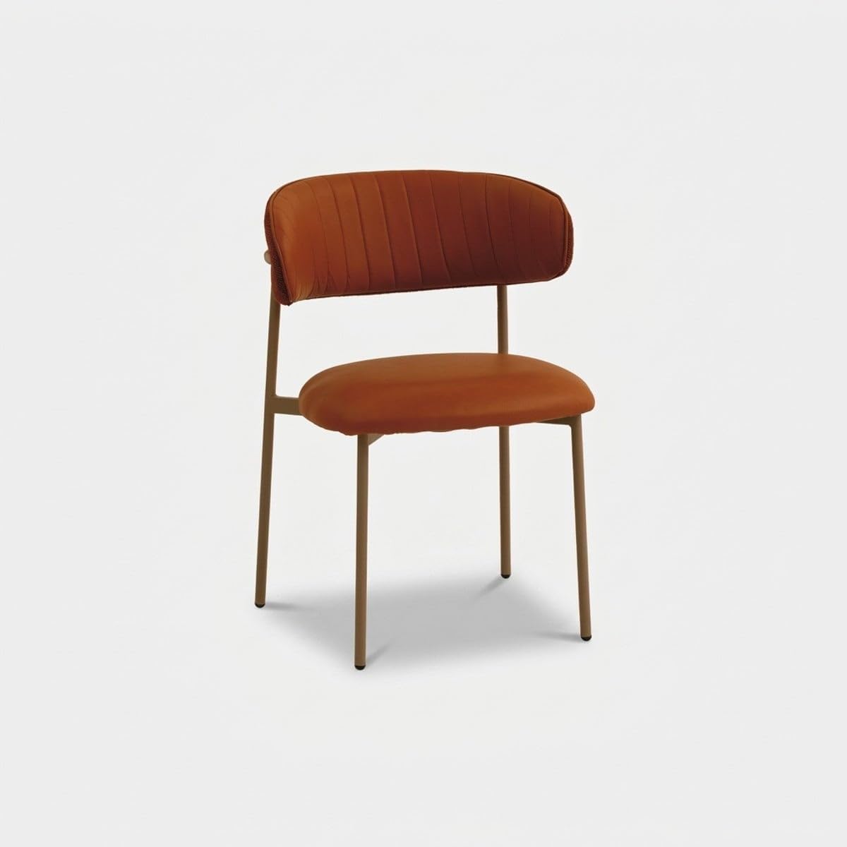 Valpolicella Lot de 2 chaises de salle à manger rembourrées en similicuir Marron