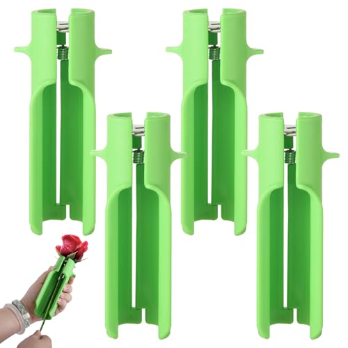 LOYORTY 4PCS Rose Thorn Stripper Tool Thorn Remover for Roses Leaf Stripper Tool Flower Stem Cleaner Cutter for Home Flower Shop Gardening Floral Arrangement