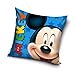 Carbotex Smile Mickey Mouse | Cojín para niños 40 x 40 cm | Disney Mickey Mouse | Cojín decorativo