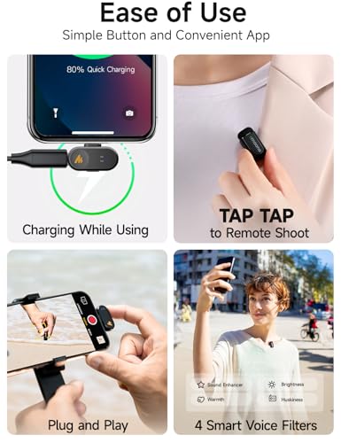 Image of MAONO Wave T1 Mini Lavalier Microphone for iPhone /Android with USB C Plug