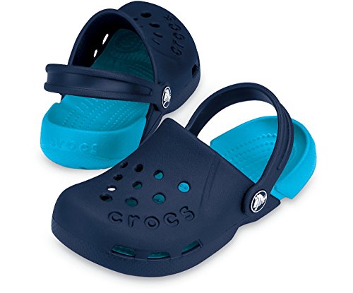 Image of crocs Kids Unisex Electro Navy and Electric Blue Clogs and Mules - J1