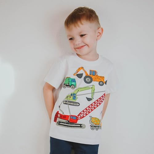 Image of Toddler Boy Clothes Cartoon Cotton Summer Short Sleeve T-Shirt and Shorts Kids Outfit Set 2-7 Year