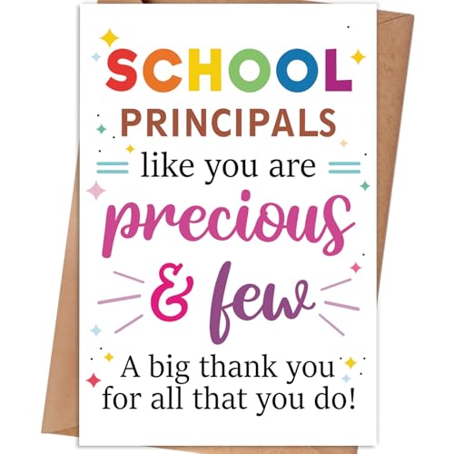 gerdiny School Principal Thank You Card, Principal Appreciation Card, Happy School Principals' Day Gift