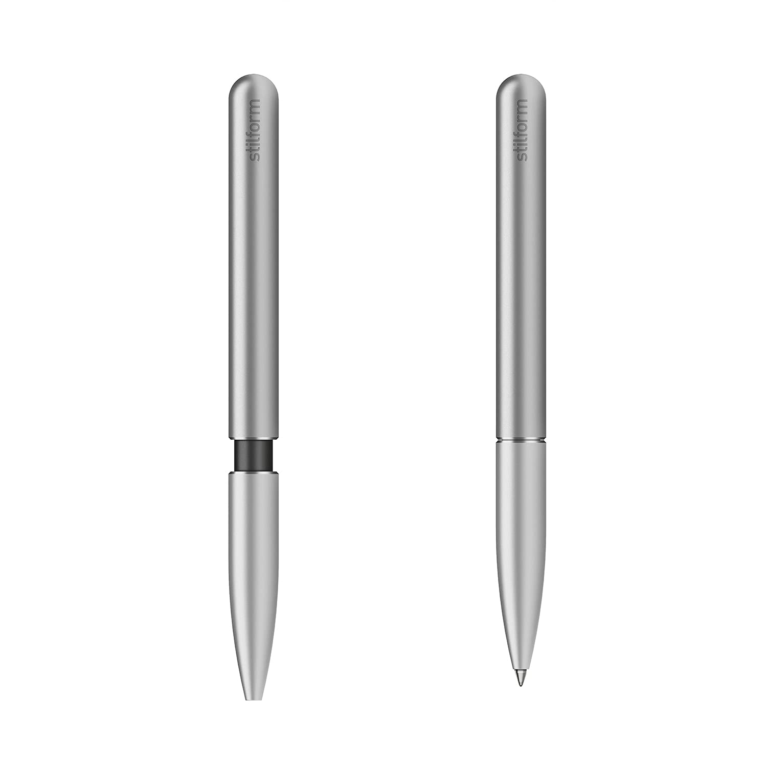 stilform - Ballpoint Pen - Precision Milled Aluminum with Magnetic Closure Mechanism and Superior Schmidt Refill - Award Winning Design (Comet Grey)