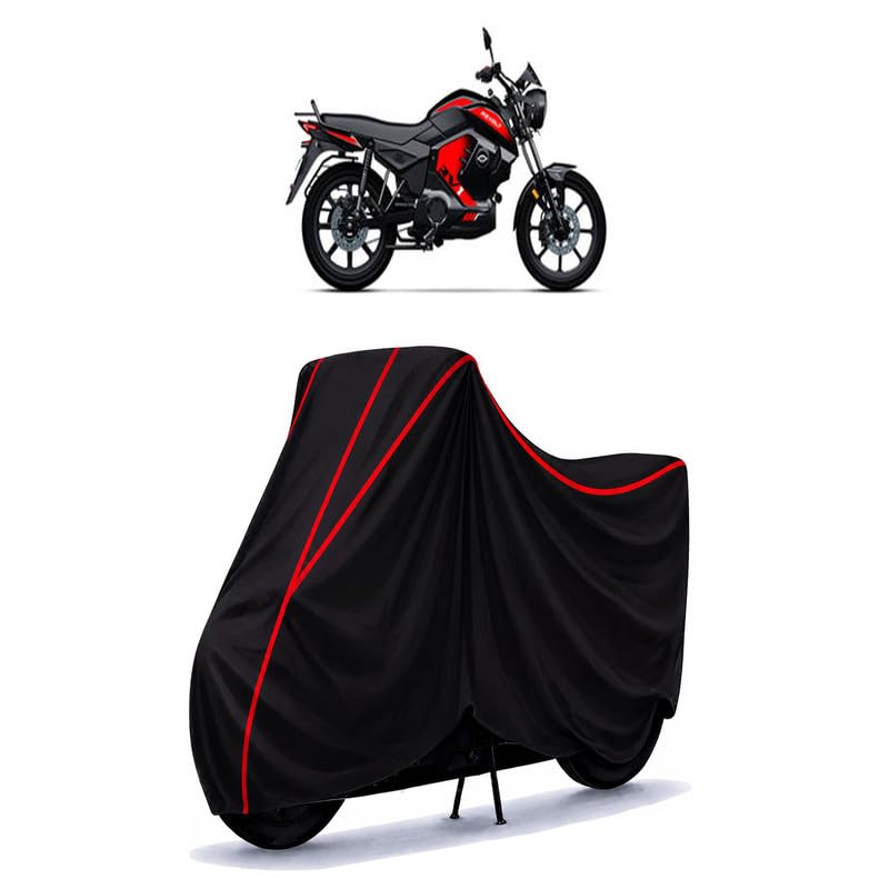Image of Revolt RV1 Plus Water Resistant Bike Cover for All Motorcycles & Rain | Heavy Duty Taffeta Fabric | UV Protection, Dustproof, Scratchproof | All Weather Two Wheeler Body Cover with Elastic Bottom