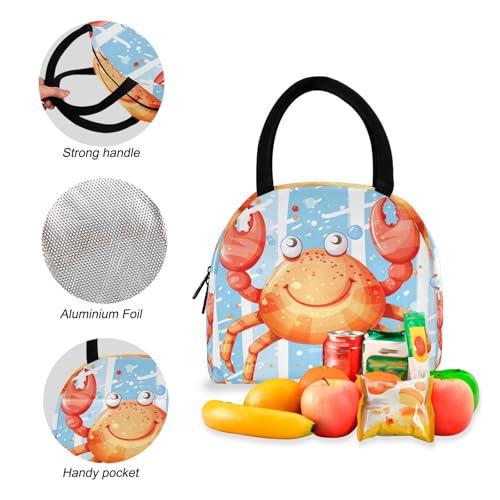 Kids Backpack Set, Cartoon Cute Red Crab Waterproof Cooler Backpack, Backpacks Sets for Girls4