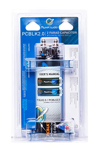 Planet Audio Pcblk2.0 – 2 Farad Car Capacitor For Energy Storage To Enhance Bass Demand From Audio System #TOP3