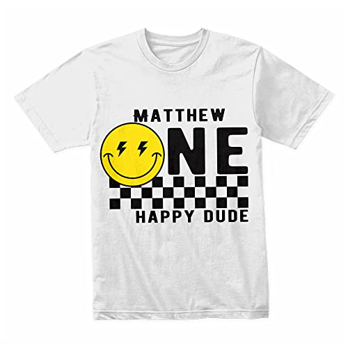 Personalized One Happy Dude 1st Birthday, One Happy Dude 1st Party Shirt3