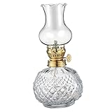 Lampe à pétrole d'intérieur : dotée d'un design de style vintage, cette lampe à pétrole en verre vous offrira une vue incroyable, une lanterne de lampe tempête