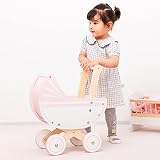 New Classic Toys Wózek dla lalek z pościelą - różowy