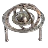 THE Unltd India Antique Style Nautical Brass Armillary with Zodiac Engravings Astronomical Sphere with Cosmic Rings | Perfect Decor Accent for Office, Armillary outdoor for garden (4.5'X2.5')