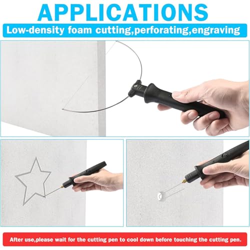 Coupe-mousse électrique GARVALON 9 pièces pour découpe précise de polystyrène et bricolage créatif - 6