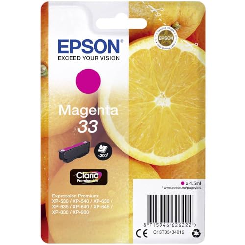 Epson 33 purpurowe pomarańcze, oryginalny, tusz Claria Premium, standardowa pojemność